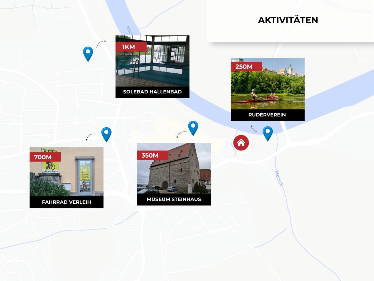 Wohnung In Top-Lage - Direkt Am Bahnhof Bad Wimpfen Luaran gambar